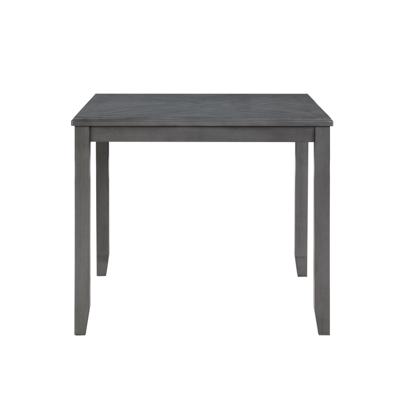 GIA 5 PC 42" SQUARE COUNTER TABLE & 4 CHAIRS-GRAY