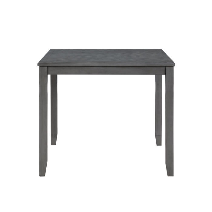 GIA 5 PC 42" SQUARE COUNTER TABLE & 4 CHAIRS-GRAY