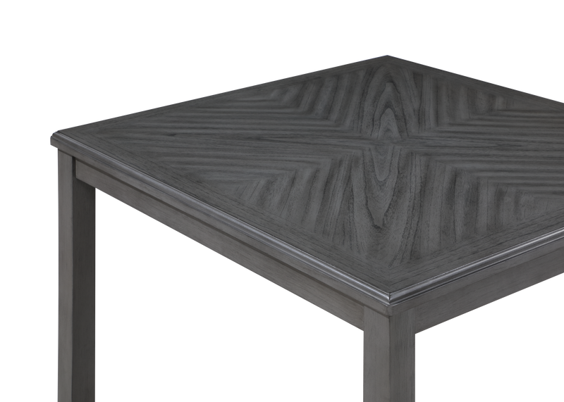 GIA 5 PC 42" SQUARE COUNTER TABLE & 4 CHAIRS-GRAY