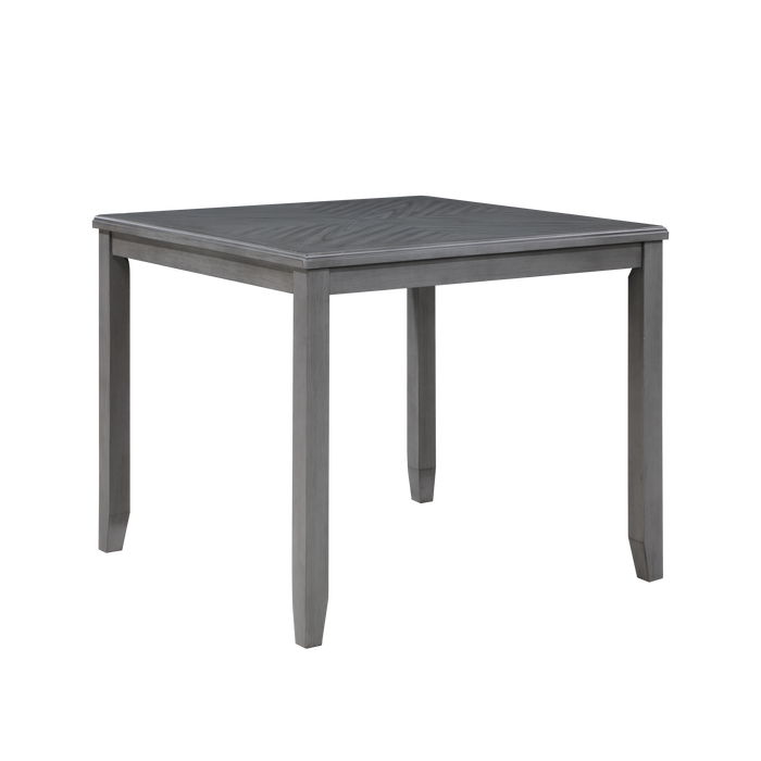 GIA 5 PC 42" SQUARE COUNTER TABLE & 4 CHAIRS-GRAY