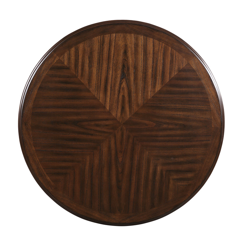 CORI ROUND DINING 5 PC SET-BROWN CHERRY