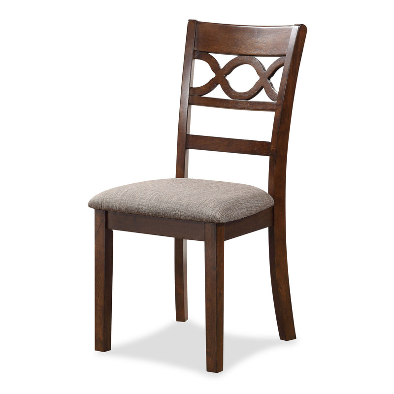 CORI ROUND DINING 5 PC SET-BROWN CHERRY