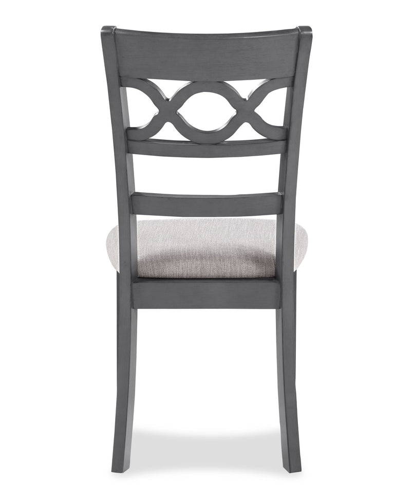 CORI ROUND DINING 5 PC SET-GRAY