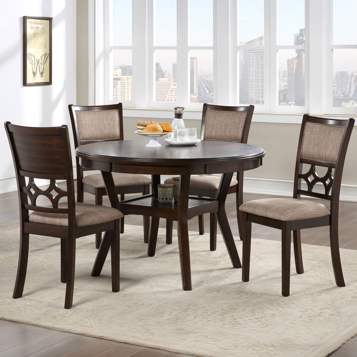 MITCHELL 5 PC DINING SET-BROWN CHERRY