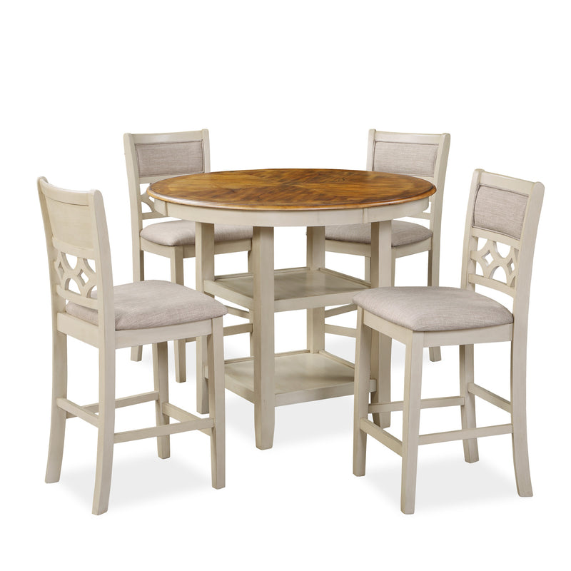 MITCHELL 5 PC COUNTER SET-TWO TONE BISQUE/BROWN