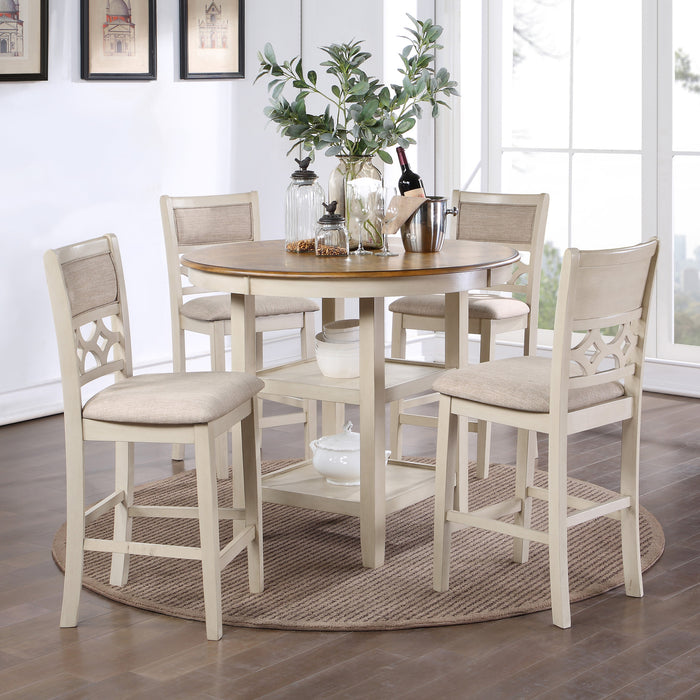 MITCHELL 5 PC COUNTER SET-TWO TONE BISQUE/BROWN