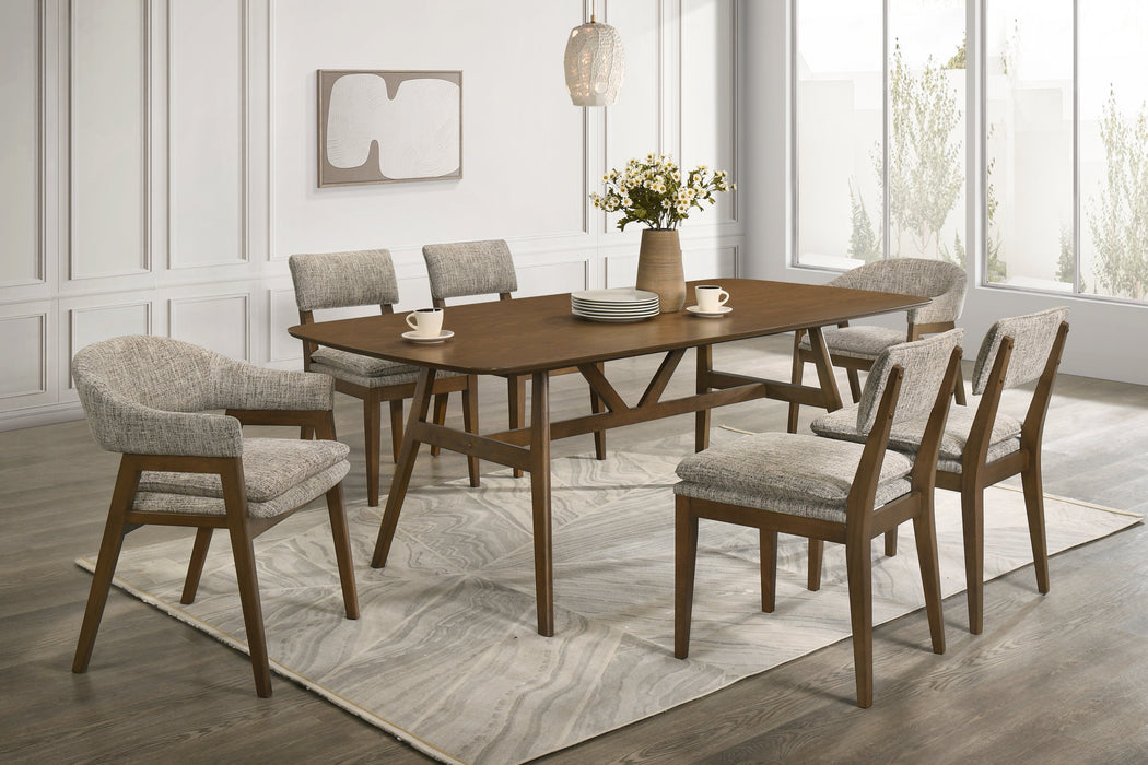 MILLER 78" DINING TABLE BASE-WALNUT