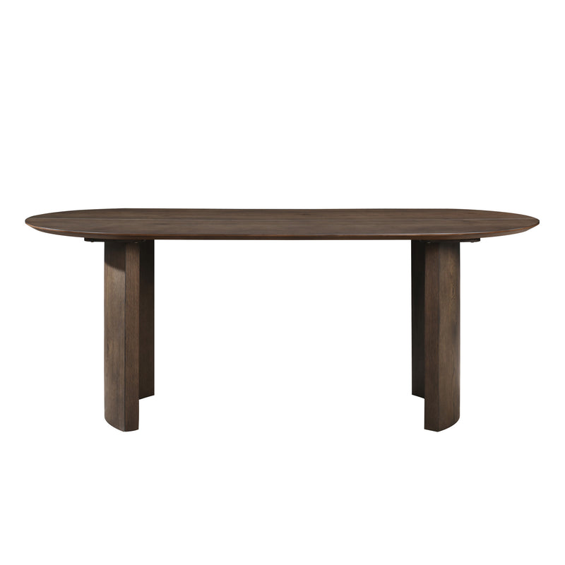 KODY OVAL DINING TABLE BASE-DK WALNUT