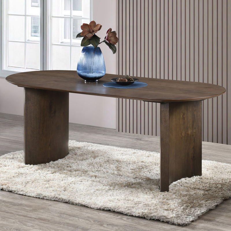 KODY 79" OVAL DINING TABLE TOP-DK WALNUT
