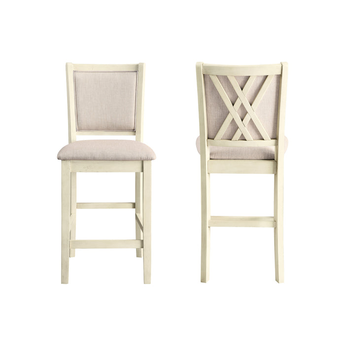 AMY COUNTER CHAIR (2/CTN)-BISQUE