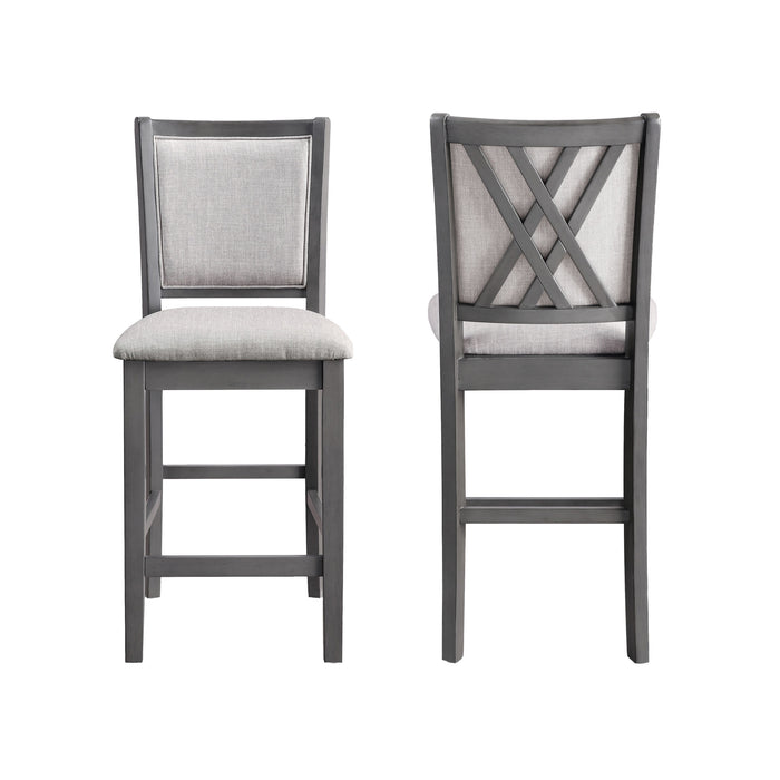 AMY COUNTER CHAIR (2/CTN)-GRAY