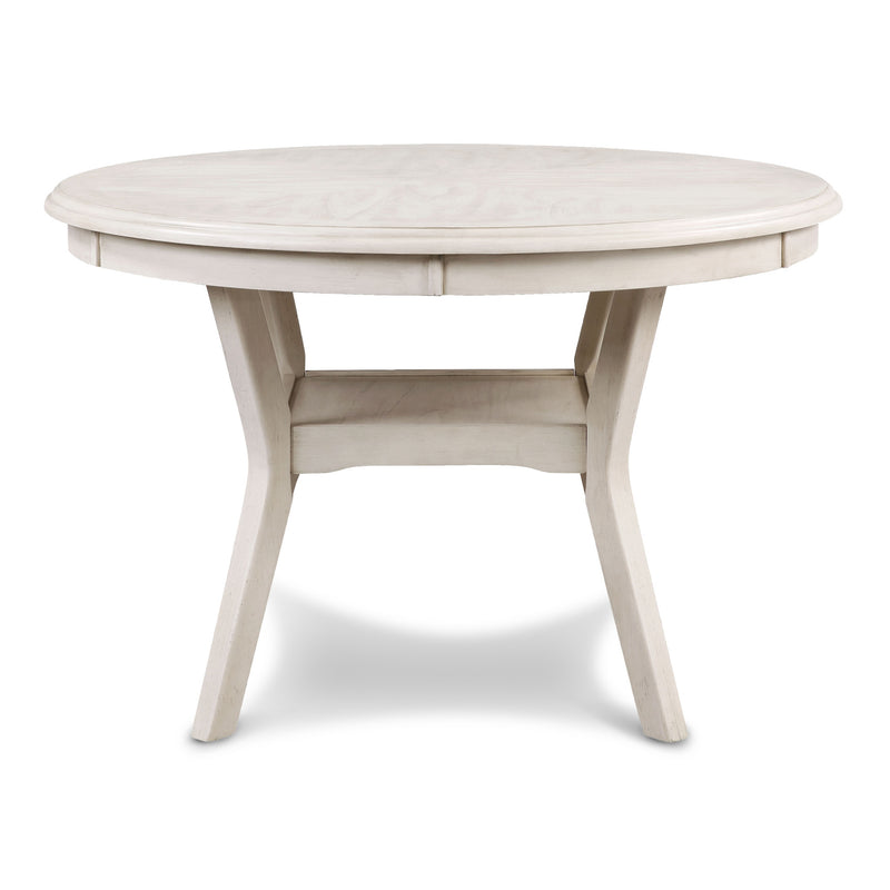 AMY 5 PC 47" ROUND DINING SET- BISQUE