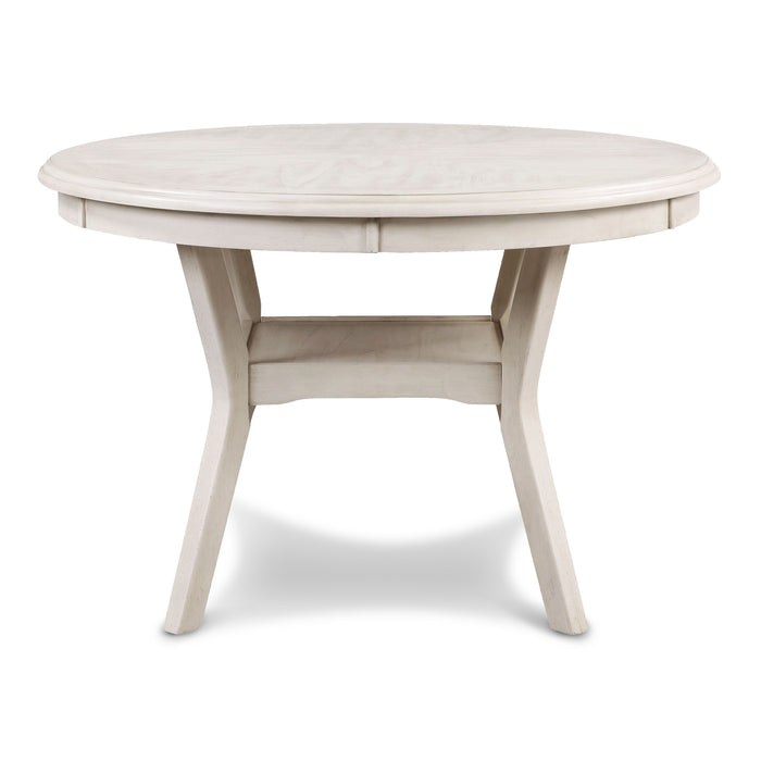 AMY 5 PC 47" ROUND DINING SET- BISQUE
