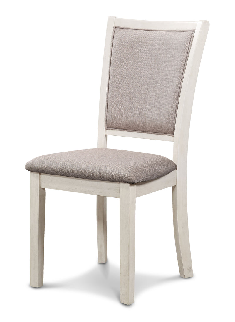 AMY 5 PC 47" ROUND DINING SET- BISQUE
