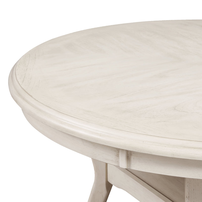 AMY 5 PC 47" ROUND DINING SET- BISQUE