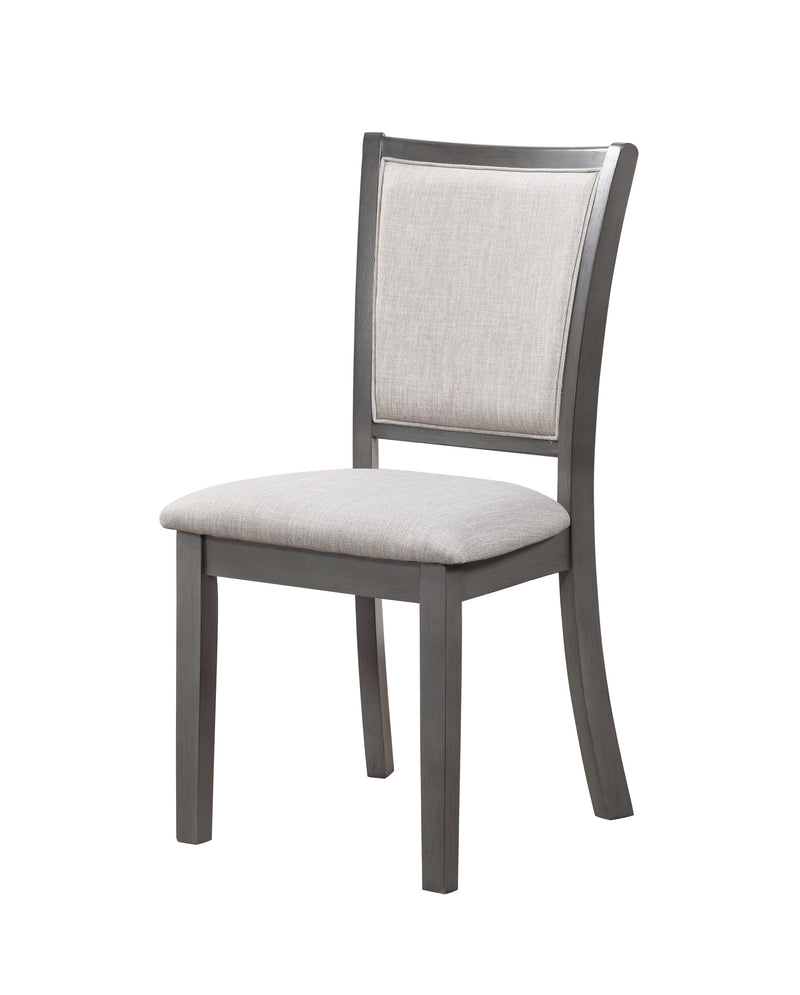 AMY 5 PC 47" ROUND DINING SET-GRAY