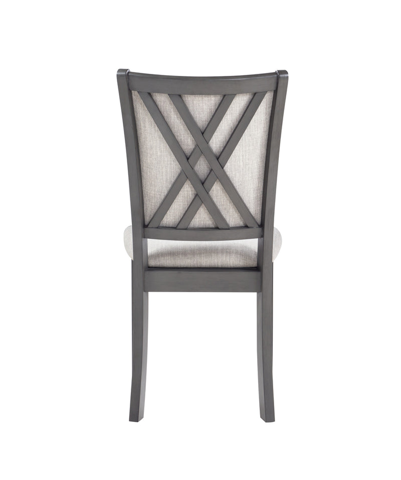 AMY 5 PC 47" ROUND DINING SET-GRAY