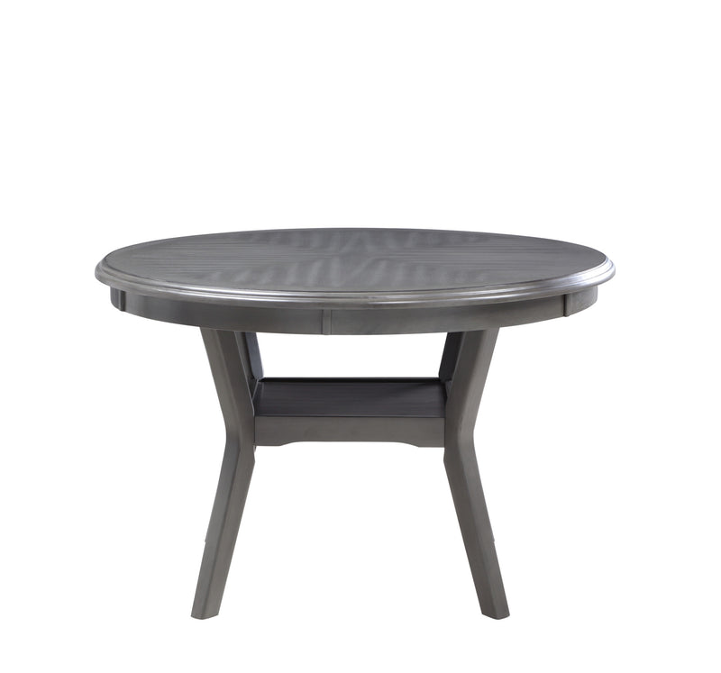 AMY 5 PC 47" ROUND DINING SET-GRAY