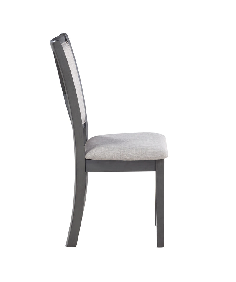 AMY 5 PC 47" ROUND DINING SET-GRAY