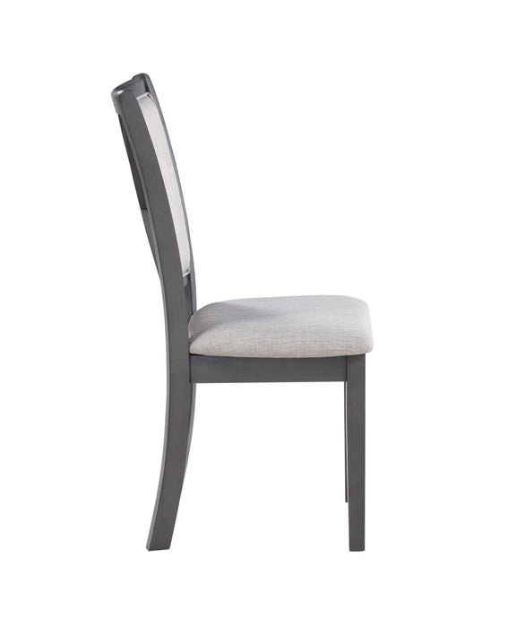 AMY 5 PC 47" ROUND DINING SET-GRAY