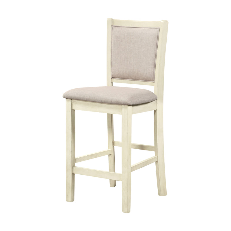 AMY 5 PC 42" ROUND COUNTER TABLE SET-BISQUE