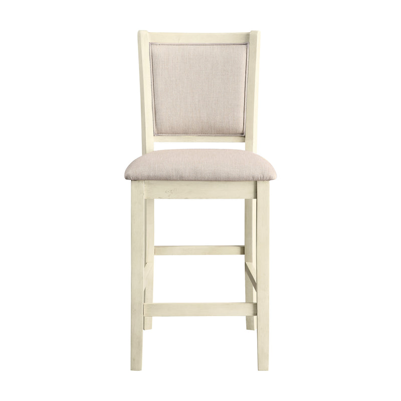 AMY 5 PC 42" ROUND COUNTER TABLE SET-BISQUE