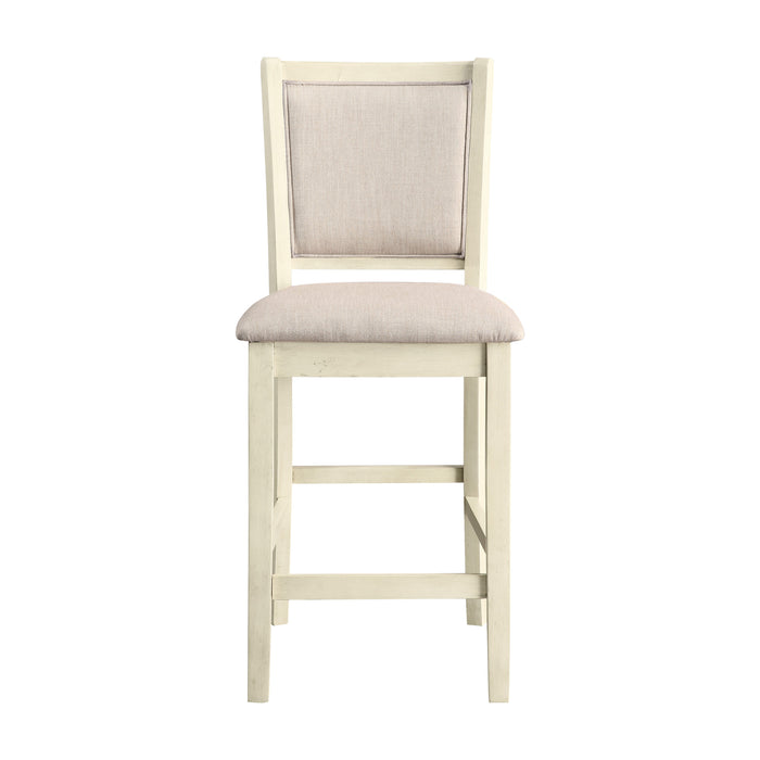 AMY 5 PC 42" ROUND COUNTER TABLE SET-BISQUE