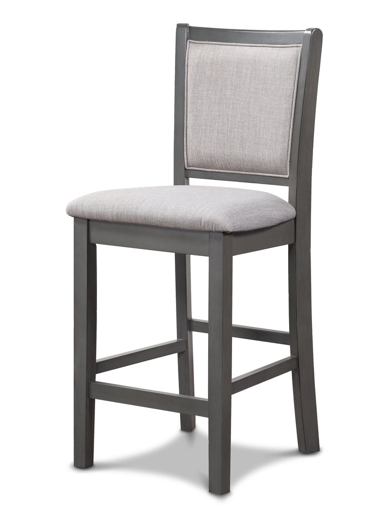 AMY 5 PC 42" ROUND COUNTER DINING SET-GRAY