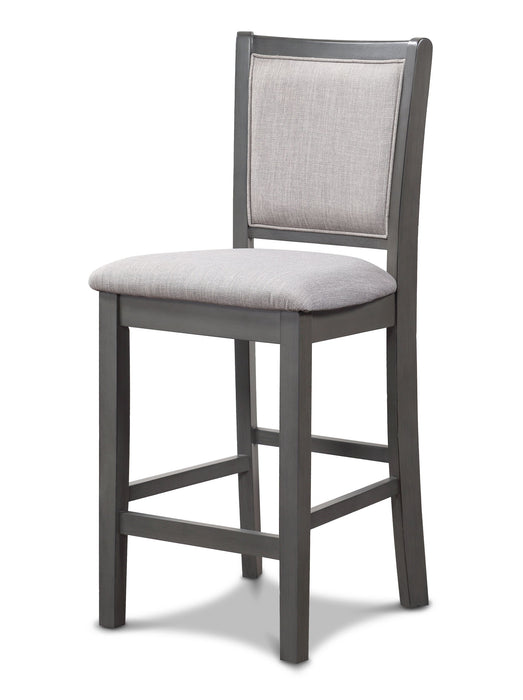AMY 5 PC 42" ROUND COUNTER DINING SET-GRAY