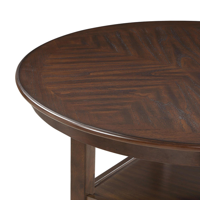 AMY 5 PC 42" ROUND COUNTER DINING SET-CHERRY