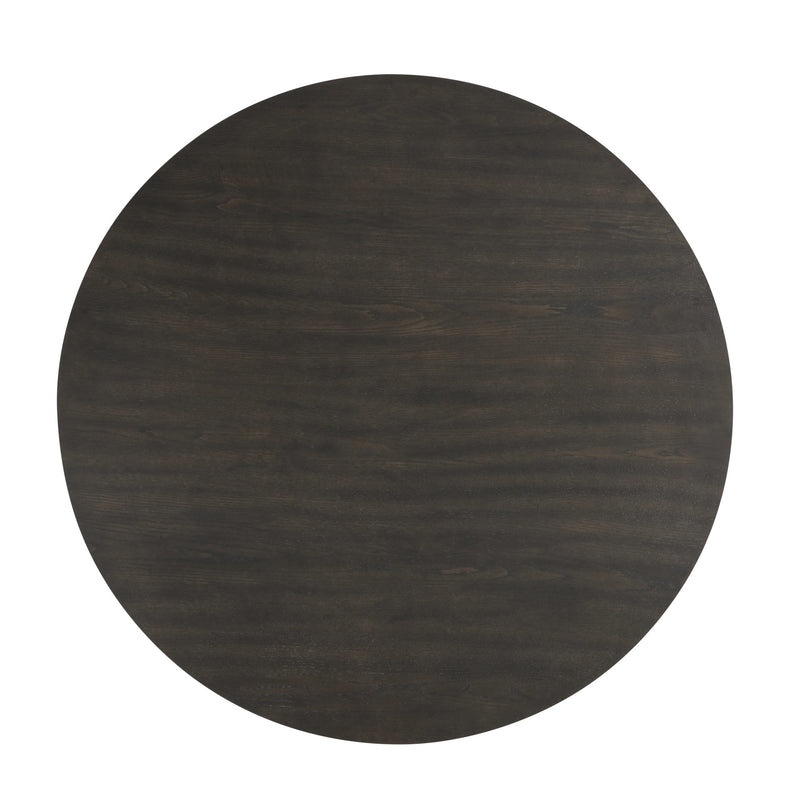 PLATEAU ROUND TABLE PEDESTAL BASE TOP-RUSTIC ESPRESSO
