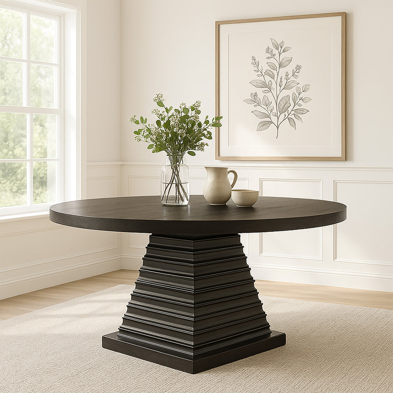 PLATEAU ROUND DINING TOP-RUSTIC ESPRESSO