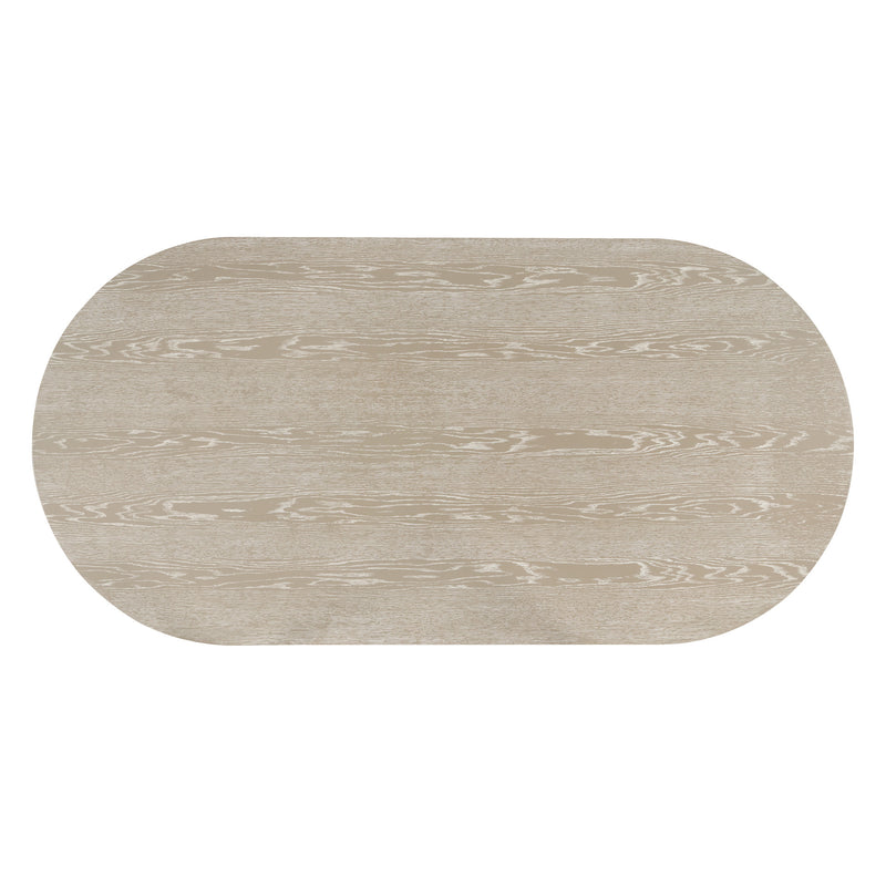 GWENDOLYN OVAL DINING TABLE BASE-CERUSED TAUPE