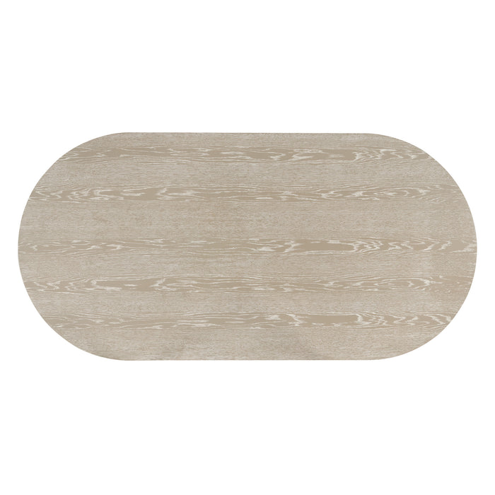 GWENDOLYN OVAL DINING TABLE TOP-CERUSED TAUPE