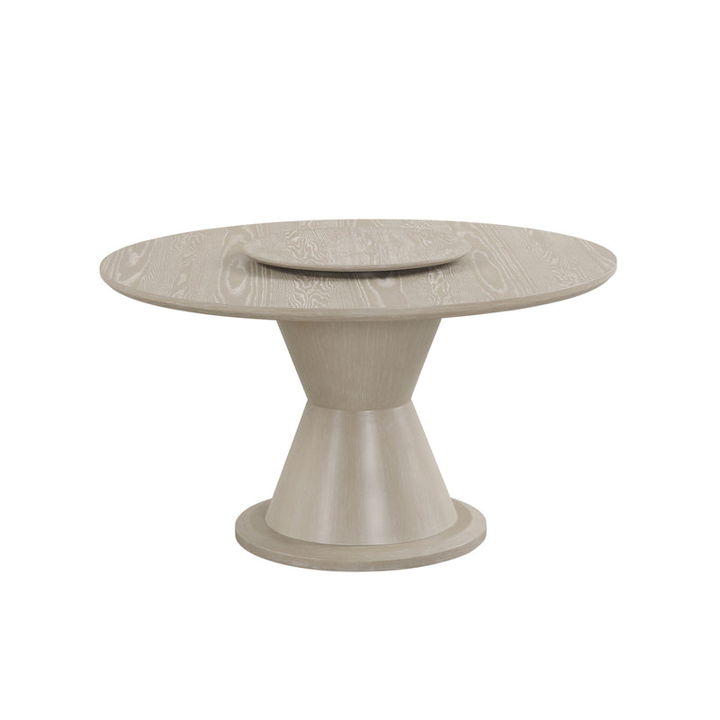 GWENDOLYN ROUND DINING TABLE BASE-CERUSED TAUPE