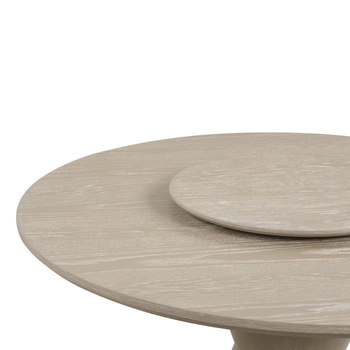 GWENDOLYN ROUND DINING TABLE BASE-CERUSED TAUPE