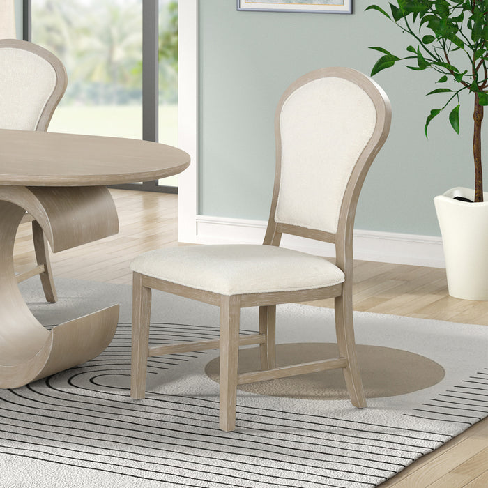 GWENDOLYN DINING SIDE CHAIR (2 PER CARTON)-CERUSED TAUPE