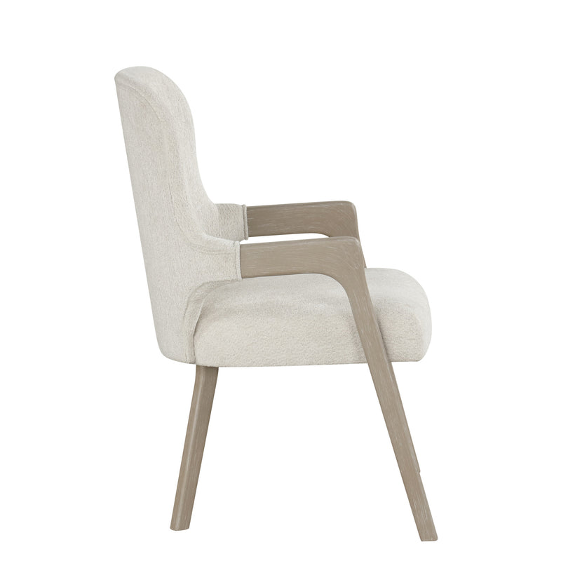 GWENDOLYN UPHOLSTERED ARM CHAIR (2 PER CARTON)-CERUSED TAUPE