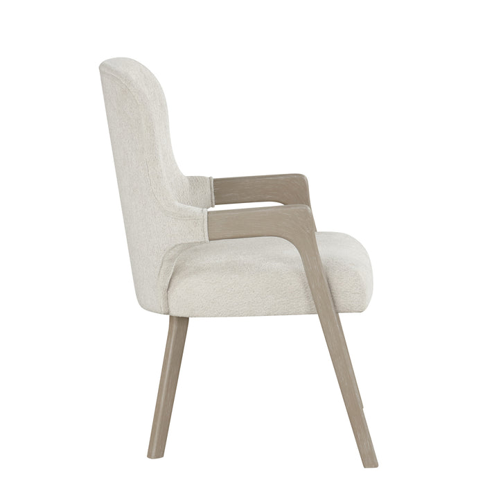 GWENDOLYN UPHOLSTERED ARM CHAIR (2 PER CARTON)-CERUSED TAUPE
