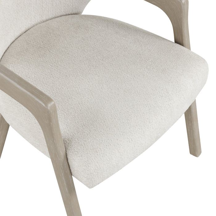 GWENDOLYN UPHOLSTERED ARM CHAIR (2 PER CARTON)-CERUSED TAUPE
