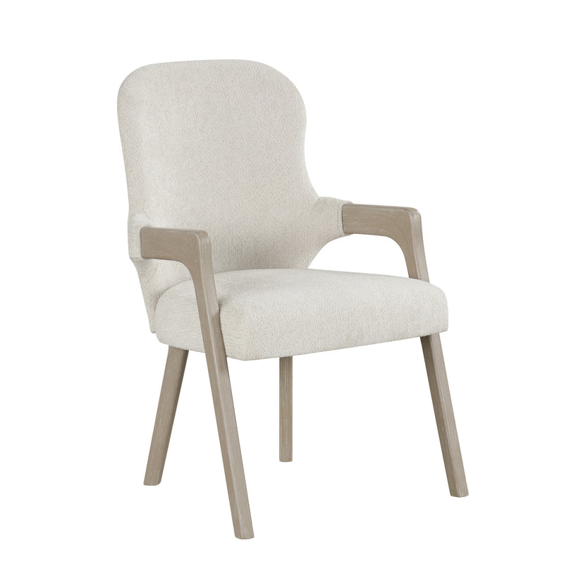 GWENDOLYN UPHOLSTERED ARM CHAIR (2 PER CARTON)-CERUSED TAUPE