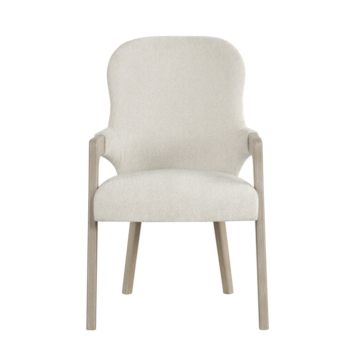 GWENDOLYN UPHOLSTERED ARM CHAIR (2 PER CARTON)-CERUSED TAUPE