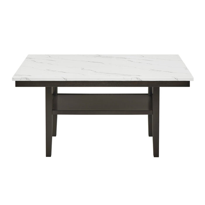 CARISSA 60" RECTANGLE DINING TABLE W/STORAGE SHELF