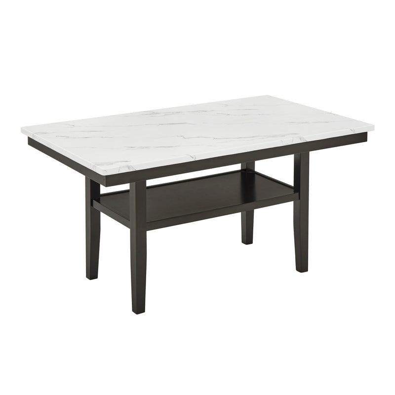 CARISSA 60" RECTANGLE DINING TABLE W/STORAGE SHELF