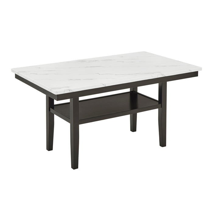 CARISSA 60" RECTANGLE DINING TABLE W/STORAGE SHELF