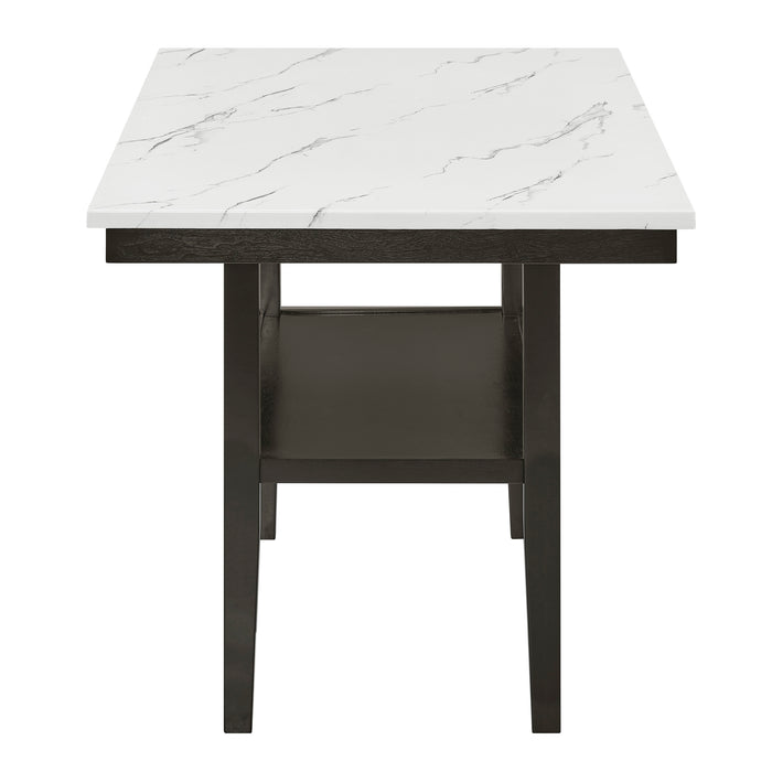 CARISSA 60" RECTANGLE COUNTER TABLE W/STORAGE SHELF