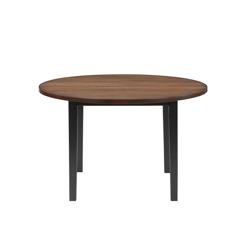 POTOMAC 48" ROUND DINING TABLE & 4 CHAIRS-BROWN/BLACK