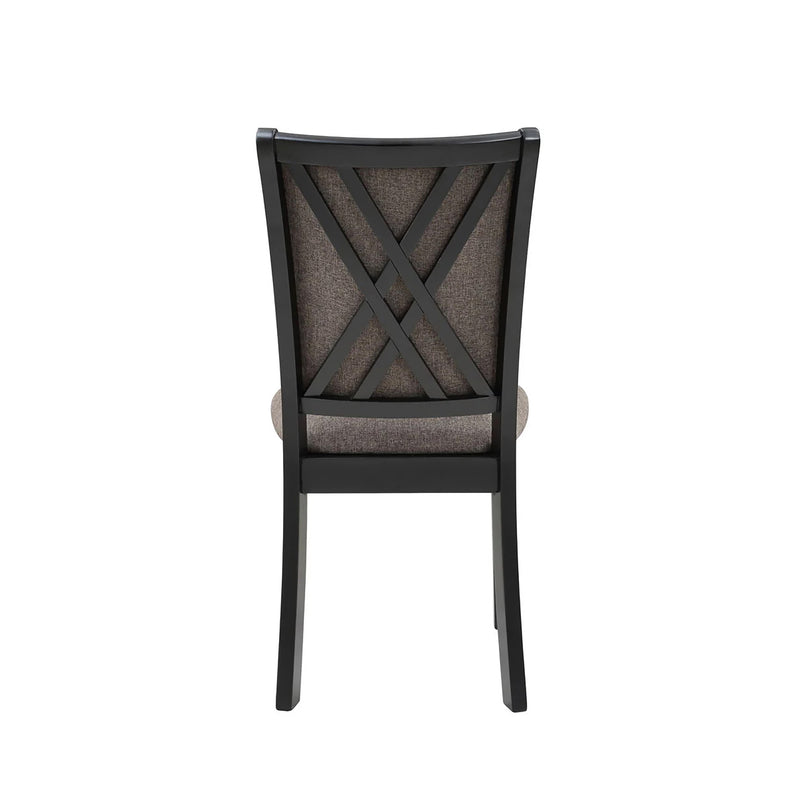 POTOMAC 48" ROUND DINING TABLE & 4 CHAIRS-BROWN/BLACK