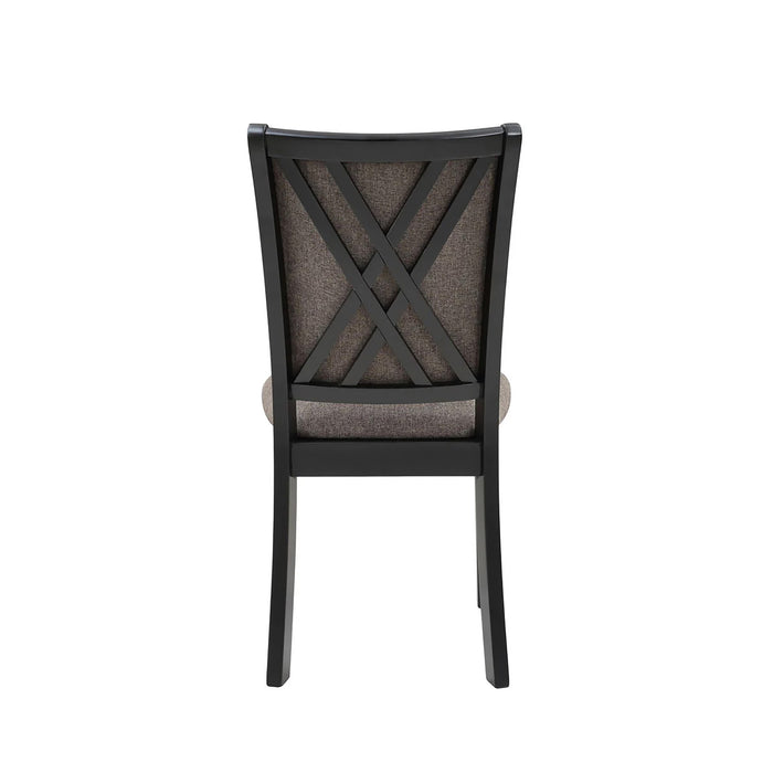 POTOMAC 48" ROUND DINING TABLE & 4 CHAIRS-BROWN/BLACK