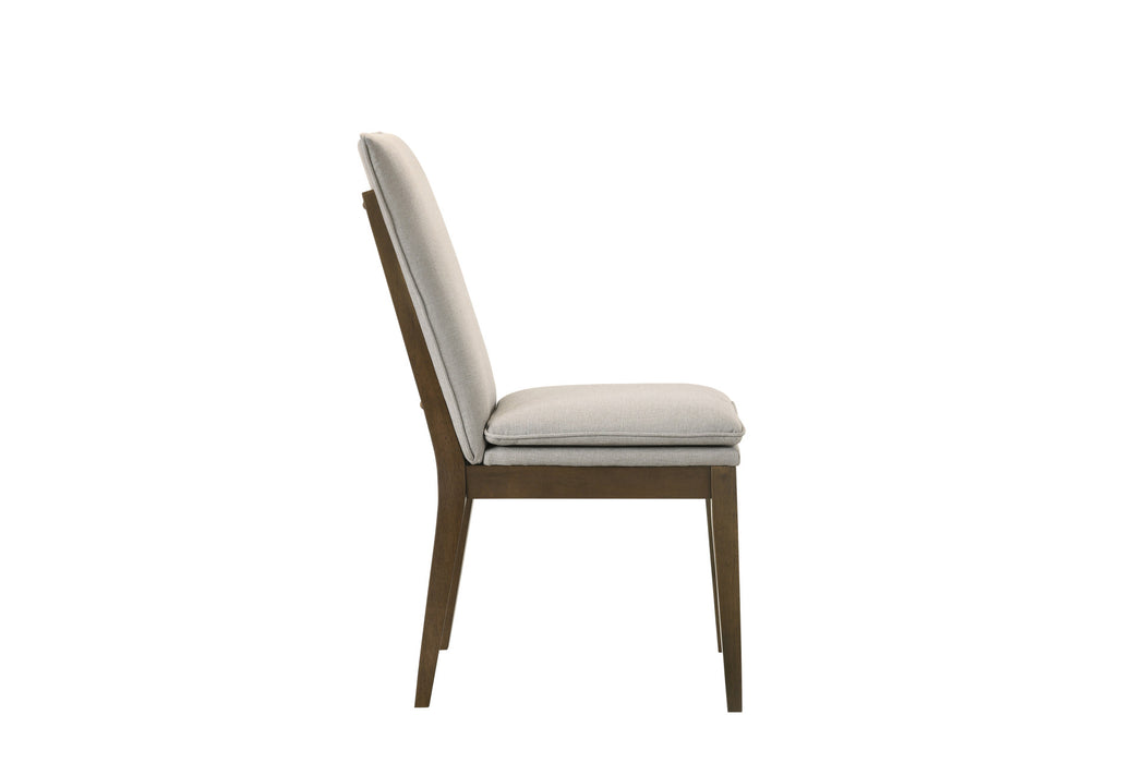 MAGGIE DINING CHAIR W/NATURAL CUSHION-WALNUT